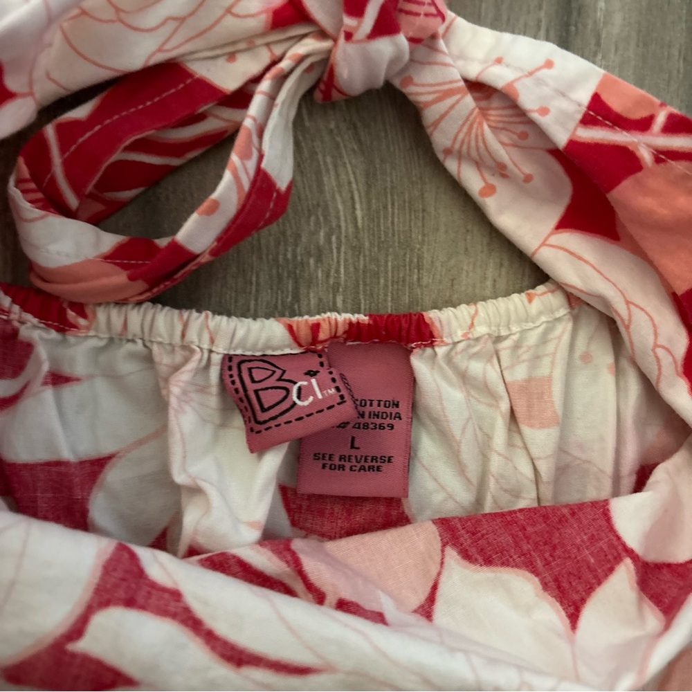 Bali Red and White Floral Bandeau - Picture 2 of 3